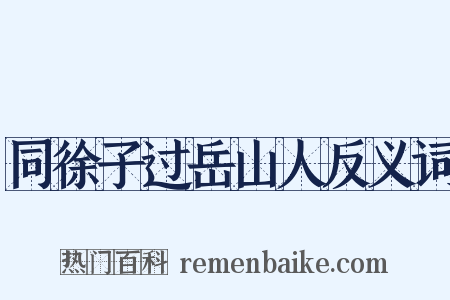 同徐子过岳山人反义词是什么意思的图片